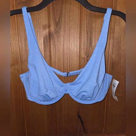 Abercrombie & Fitch Light Blue Shimmer Bikini Set - Picture 2 of 8